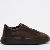 Resim F By Fabrika Kahve Erkek Yüksek Taban Deri Sneaker DANVE F By Fabrika