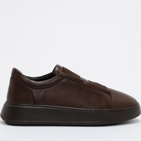 Resim F By Fabrika Kahve Erkek Yüksek Taban Deri Sneaker DANVE 