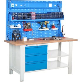 Resim Star Çelik Atölye Çalışma Tezgahı (1600 x 720 x 830-930/1844 mm) 