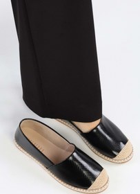 Resim Shoeberry Kadın Melany Siyah Parlak Günlük Espadril 