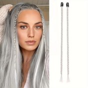 Resim 2 Adet Kutu Örgü Saç Uzatma - Parti Stili Günlük Kullanım, Müzik Festivalleri & Cosplay için Mükemmel, Kırmızıdan Yeşile Ombre - 45.72 cm 