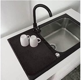 Resim HeİN Siyah Emici Bulaşık Kurutma Örtüsü Bulaşıklık 