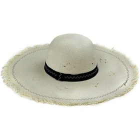 Resim Kadın Geniş Kenarlı Hasır Şapka 6101 