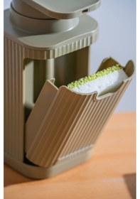 Resim Acar Snoppy Sünger Hazneli Sıvı Sabunluk Haki - 19 Cm Haki 