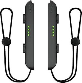 Resim Lonxmovs Switch Joycon için 2'li Paket Bilek Kayışı - Joy con Kayışlar için Yedek Aksesuarlar (Siyah) 