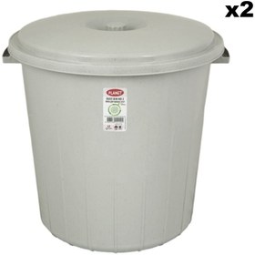 Resim BlackBird Home Çöp Kovası Yuvarlak Gri 25 Lt 2 Adet 