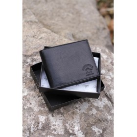 Resim Adelina Bags Adelina Hakiki Deri Bozuk Para Gözlü Yatay Siyah Cüzdan ADL-016 (11.5X9CM) 