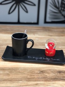 Resim 14 Şubat Sevgililer Günü Hediyesi Aşkın Anlamı En Güzel Hediye Sensin Yazılı Kupa Kalp Kar Küre 