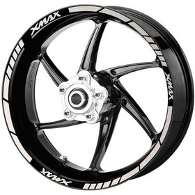 Resim Deeb Yamaha Xmax Jant Şeridi Beyaz Beyaz Model X 