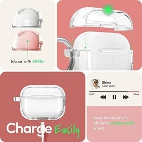Resim Karokstore Ciel By Airpods Pro (2.nesil) ile Uyumlu Kılıf Clear Glitter - ACS05332 