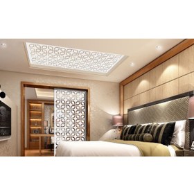 Resim Liar Dekor Liar Ahşap Seperatör (Paravan) - KSP-27 - (18 mm) - (85 cm x 210 cm) - (Beyaz) 