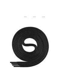 Resim 60 Cm 4 Mm Siyah Yuvarlak 1 Çift Ayakkabı Bağcığı Siyah 