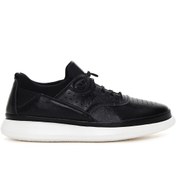 Resim Men's Black Lace-up Leather Sneaker Derimod