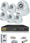 Resim IDS 6 Kameralı Set - 5mp Sony Lensli Fullhd Gece Görüşlü Güvenlik Kamerası Sistemi - 2028-set6-1tb 