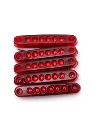 Resim Ahmet Otomotiv 5 Adet Mercekli Parmak Lamba Kırmızı 6 Ledli 12v-24v 