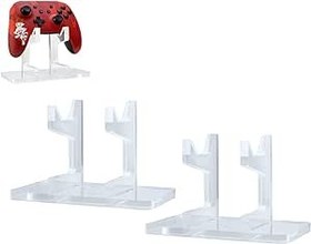 Resim JDS Şeffaf Akrilik Evrensel Kumanda Standı PS4, PS5, Xbox Anahtar Konsolları için - Depolama, Düzenleme ve Ekran için Oyun Denetleyici Tutucu - 2'li Paket 