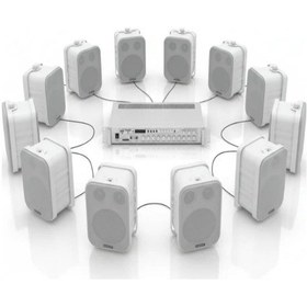 Resim Luxury, 12 Hoparlör 1 Anfi, Duvar Tip Masaj Salonu Ses Sistemi ,spa, Mağaza, Restorant ,kafe , Okul Anons Ve Ses Sistemi 