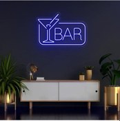 Resim Twins Led Bar Yazılı Ve Şekilli Neon Tabela Mavi Model:model:27953366 Mavi 