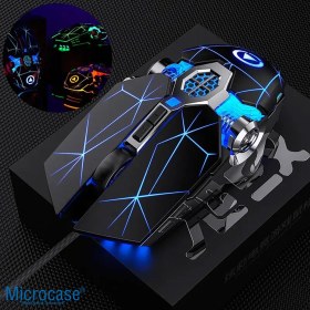 Resim Microcase 3200DPI Kablolu Işıklı Ergonomik Tasarım Oyuncu Gaming Mouse - AL5046 