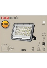 Resim Cata CT-4662 150W Slim Led Projektör 6400K Beyaz Işık 