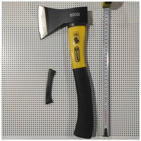 Resim Fiber Saplı Balta Ultra Sağlam Ergonomik Tutuş Kamp Balta Ev Tipi Uzunluk : 34 Cm /500 Gr 