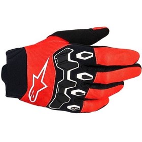 Resim Alpinestars Full Bore V2 Çocuk Ve Genç İçin Kros Motosiklet Eldiveni Kırmızı Siyah 
