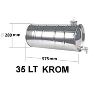 Resim Ahmet Otomotiv 35Lt Krom Su Tankı Deposu Dorse-Karavan-Römork 35L 