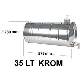 Resim Ahmet Otomotiv 35Lt Krom Su Tankı Deposu Dorse-Karavan-Römork 35L 