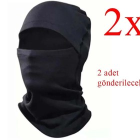 Resim Eso 2 Adet Kar Maskesi Rüzgar Geçirmez Termal Kumaş Standart Beden Soğuğa Dayanıklı 