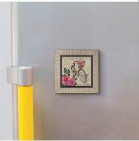 Resim Hollanda Bisklet Görseli Baskılı Mdf Magnet 7x7 149 