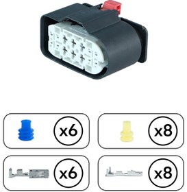 Resim TE Connectivity Mercedes Far Soketi 14 Pin Kablosuz 