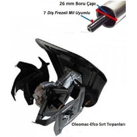 Resim Tırpan Çapa Aparatı 26 Mm 7 Diş Oleo-Mac-Efco 