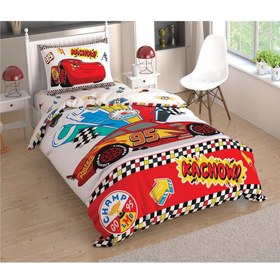 Resim Taç Disney Cars Kachow Tek Kişilik Nevresim Takımı 