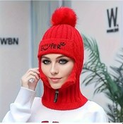 Resim Fochsia Pembe Kadın Kadife Kışlık Kulaklıklı Şapka Esnek Kayak Bisiklet Başlığı Pembe 