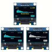 Resim 1 adet/3 adet 2.44 cm OLED I2C IIC Ekran Modülü 128x64 Piksel SSD1306 Mini Kendinden Aydınlatmalı OLED Ekran Kartı Arduino Raspberry Pi için 