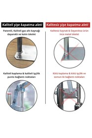 Resim Morpanya Şişe Kapatma Aleti Soda Gazoz Kapağı Kapama Makinası 250 Adet Kapak 