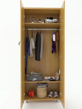 Bahar Çelik-Dörtlü Soyunma Dolabı Gri