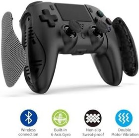 Resim Ps4 Kablosuz Oyun Kolu Bluetooth Joystick Ps4 Pc Uyumlu Çift Titreşimli Ergonomik Tasarımlı 