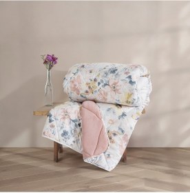 Resim Cotton Box Velvet Çift Kişilik Yorgan Dalya Pudra 195x215 Cm 