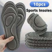 Resim 10 adet/5 çift 5D Hafıza Köpük Tabanlıklar Erkek ve Kadın Ayakkabıları için, Ter Emici Koşu Pedleri, Spor Ayakkabı Pedleri, Koşu Aksesuarları 