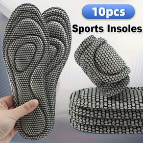 Resim 10 adet/5 çift 5D Hafıza Köpük Tabanlıklar Erkek ve Kadın Ayakkabıları için, Ter Emici Koşu Pedleri, Spor Ayakkabı Pedleri, Koşu Aksesuarları 