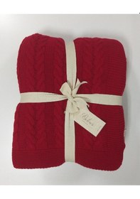 Resim Betires Home Ca15002 Örgü Battaniye Kırmızı - Çift Kişilik Kırmızı 