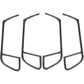 Resim Audi A4 B8 2009-2016 İçin 4 Adet Karbon Fiber İç Kapı Kolu Çerçeve Kapağı Döşemesi 