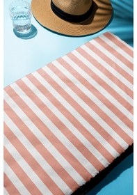 Resim Dijital Baskı Plaj Deniz Havlusu Renkli Çizgi Desenli Peştamal Hvl0071 Renkli 