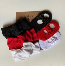 Resim MinnieKids Kız Çocuk Bebek 3 Lü Ribana Bandana Ve Babet Seti 