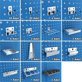 Resim DP.45.100.02 Dolapsan Metal Delikli Takım Asma Panosu 