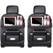 Resim Xuweiwei 1 Adet Araç Koltuğu Organizatör Çantası Siyah Tablet Tutuculu Seyahat Depolama 