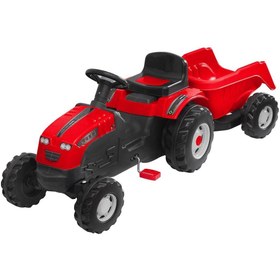 Resim Genel Markalar JUMBO RÖMORKLU PEDALLI TRAKTÖR KIRMIZI 