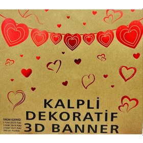 Resim Kalpli Dekoratif 3d Banner Kırmızı 7 Li Tüm Yaşlar 