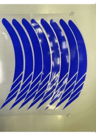 Resim Şık Tasarım Motosiklet Jant Şeridi Pulsar Motosiklet Jant Şeridi Mavi Sağ-sol/ön-arka Beyaz 